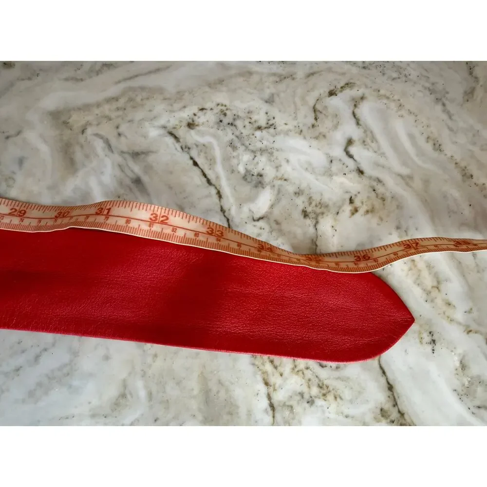 Vintage Axiom Red Leather Cinch Belt M